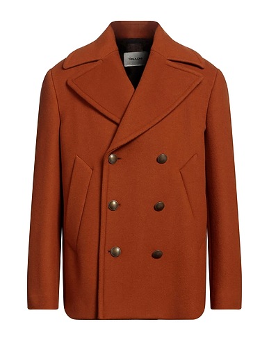 PAOLONI Coat Brown 75% Virgin Wool, 25% Polyamide
