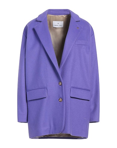 MANUEL RITZ Coat Purple 56% Wool, 24% Polyamide, 10% Mohair wool, 10% Alpaca wool