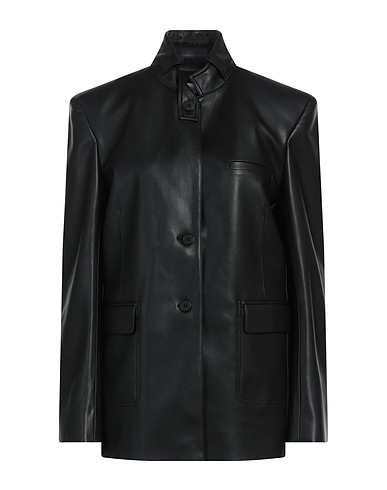 OLĒNICH Full-length jacket Black 57% Polyester, 43% Polyurethane