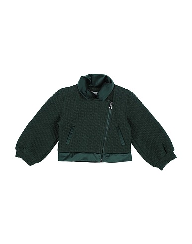 MEILISA BAI Double breasted pea coat Dark green 49% Polyamide, 48% Cotton, 3% Elastane
