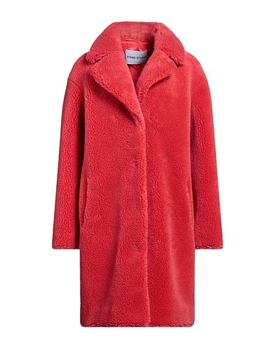 STAND STUDIO Teddy Coat Coral 100% Polyester