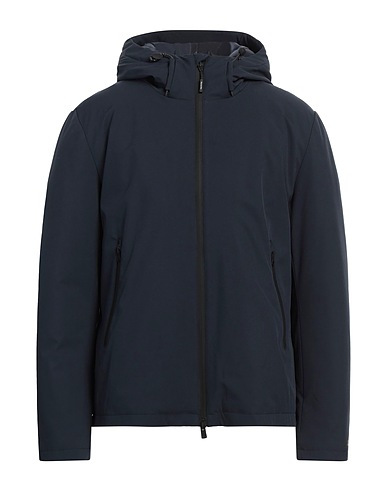 MANUEL RITZ Jacket Navy blue 88% Polyester, 12% Elastane
