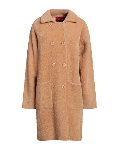 MARTA MARZOTTO Coat Camel 94% Nylon, 6% Polyester