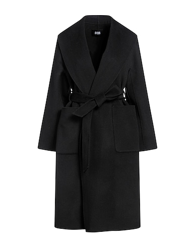 ALPHA STUDIO Coat Black 100% Wool
