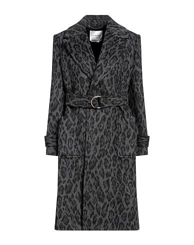 ANNA MOLINARI BLUMARINE Coat Grey 55% Acrylic, 25% Polyester, 20% Wool