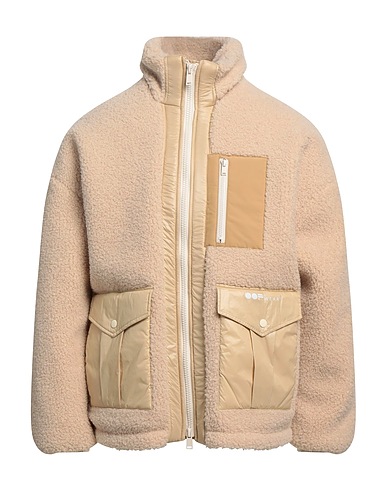 OOF WEAR Teddy Coat Beige 100% Polyester, Wool, Acrylic