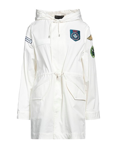 MR & MRS ITALY Full-length jacket White 97% Cotton, 3% Elastane