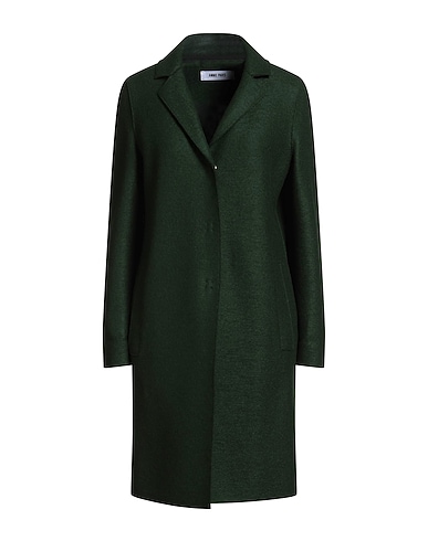 ANNIE PARIS Coat Dark green 100% Virgin Wool