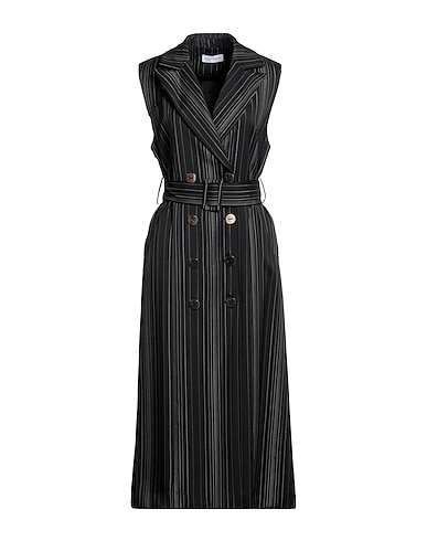 WEILI ZHENG Coat Black 98% Viscose, 2% Elastane