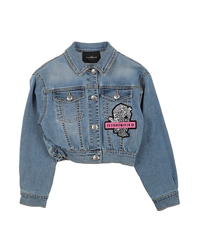 JOHN RICHMOND Denim jacket Blue 98% Cotton, 2% Elastane