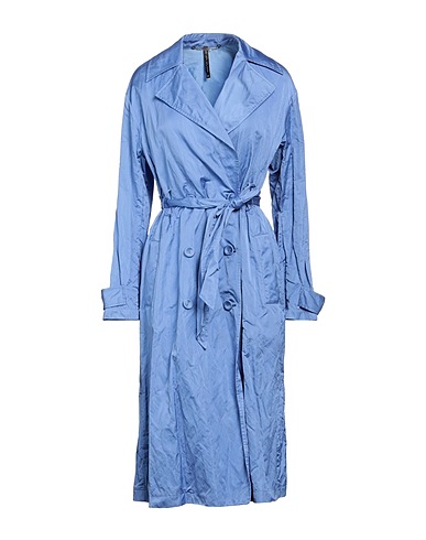 MANILA GRACE Double breasted pea coat Pastel blue 93% Polyester, 7% Metal