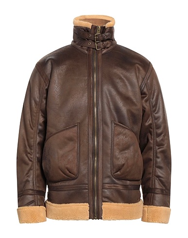 ALPHA INDUSTRIES Teddy Coat Marrone 100% Poliestere
