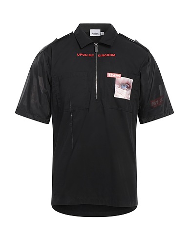 BURBERRY Shirts Black 100% Cotton, Polyamide