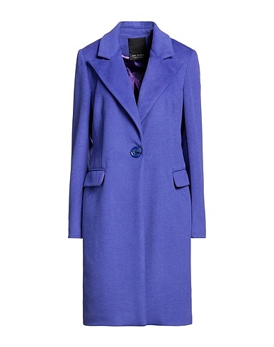 YES LONDON Coat Purple 91% Polyester, 9% Viscose