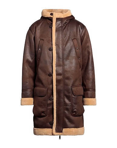 ALPHA INDUSTRIES Teddy Coat Brown 100% Polyester