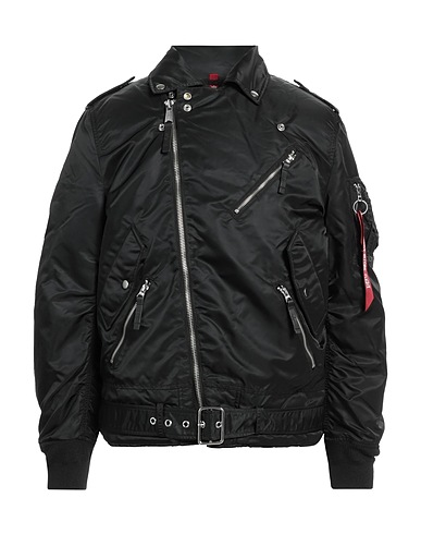 ALPHA INDUSTRIES Biker jacket Black 100% Nylon