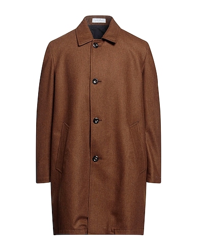 LUIGI BIANCHI Mantova Lange Jacke Braun 100% Schurwolle