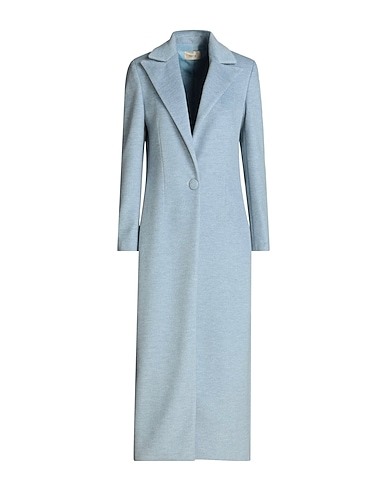TOY G. Coat Light blue 93% Polyester, 7% Viscose