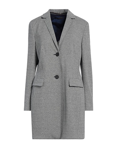 WINDSOR. Full-length jacket Navy 95% Cotton, 5% Elastane, Polyamide