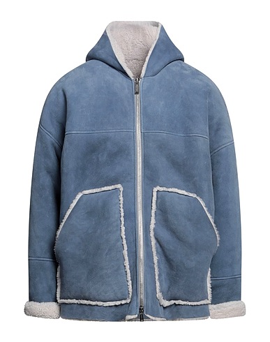 DSQUARED2 Teddy Coat Slate blue Lambskin