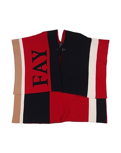 FAY Cappa Blu notte 90% Lana, 10% Cachemire, Pelle