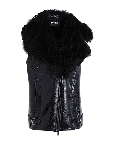 DONDUP Biker jacket Black 100% Lambskin