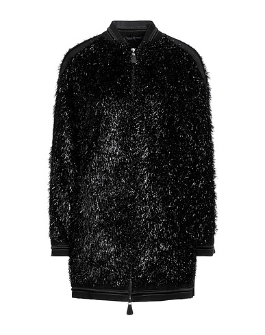 ROCCOBAROCCO コート ブラック レーヨン 100%