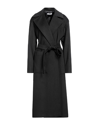 MVP WARDROBE Coat Black 75% Polyester, 20% Viscose, 5% Elastane