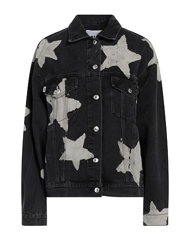 MSGM Jeansjacke Schwarz 100% Baumwolle