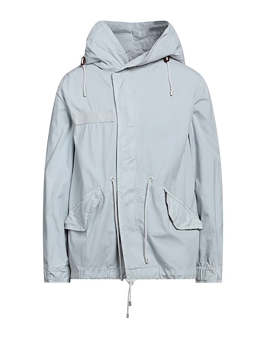 MR & MRS ITALY Full-length jacket Light grey 100% Cotton