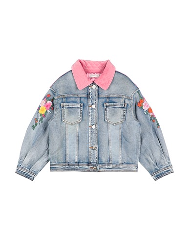 MONNALISA Denim jacket Blue 98% Cotton, 2% Elastane, Polyester