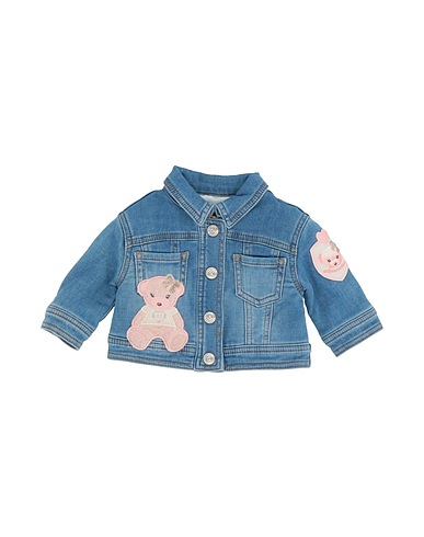MONNALISA Denim jacket Blue 98% Cotton, 2% Elastane, Polyester