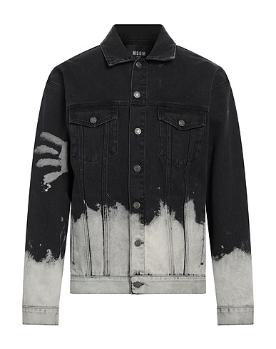 MSGM Denim jacket Black 100% Cotton