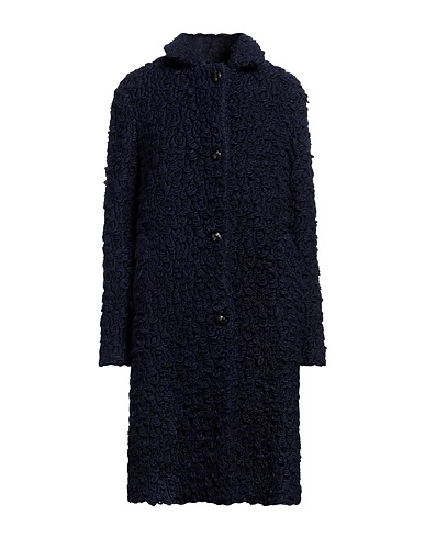 MP MASSIMO PIOMBO Coat Midnight blue 75% Acrylic, 19% Mohair wool, 6% Polyamide