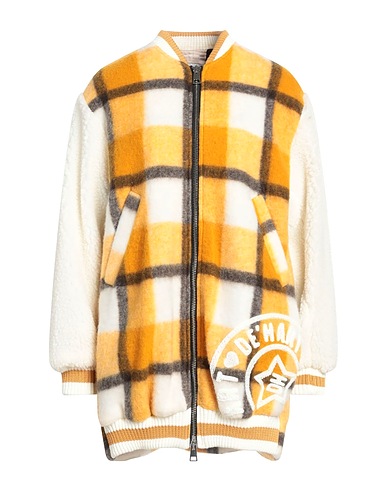 DE' HART Teddy Coat Giallo ocra 82% Poliestere, 18% Lana