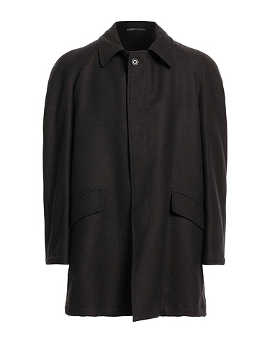 LUIGI BIANCHI Mantova Coat Dark brown 100% Virgin Wool