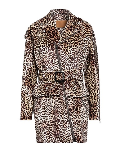 ALEXANDRE VAUTHIER Full-length jacket Beige 51% Polyester, 43% Cotton, 6% Elastane