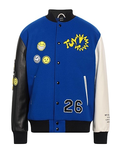 MPD BOX Bomber Bright blue 88% Polyester, 10% Wool, 2% Elastane, Ovine leather