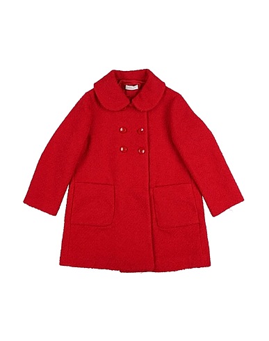 MONNALISA Coat Red 29% Acrylic, 28% Cotton, 24% Polyester, 12% Virgin Wool, 7% Synthetic fibers