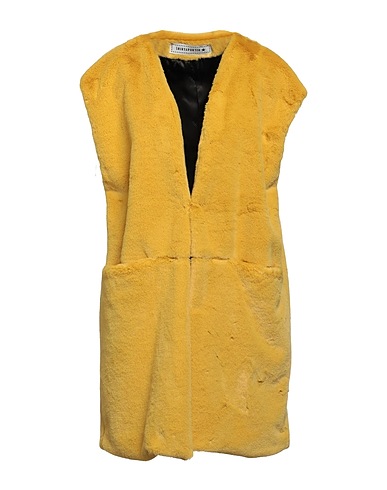 SHIRTAPORTER Teddy Coat Yellow 100% Polyester, Viscose