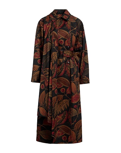 FERRAGAMO Pardessus 100% Coton, Cuir d'agneau