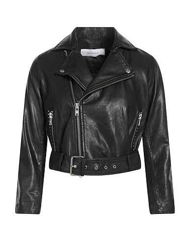 BULLY Giacca biker Nero 100% Pelle di agnello