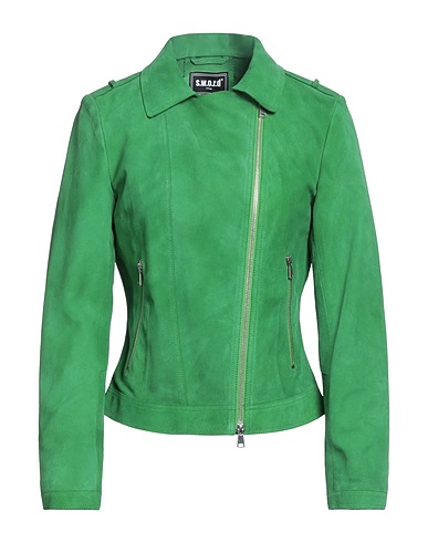 SWORD 6.6.44 Biker jacket Green 100% Leather
