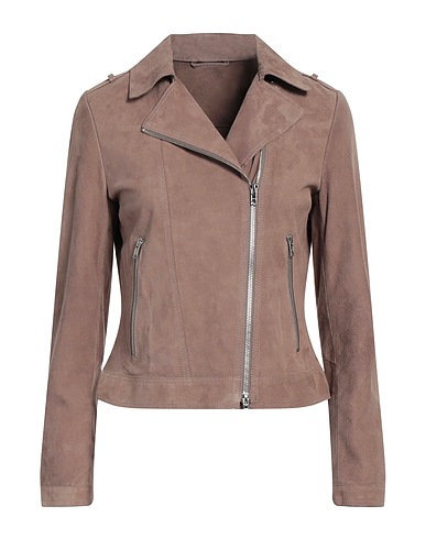 SWORD 6.6.44 Biker jacket Taupe 100% Leather