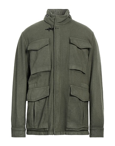FAY Jacket Military green 80% Virgin Wool, 20% Polyamide