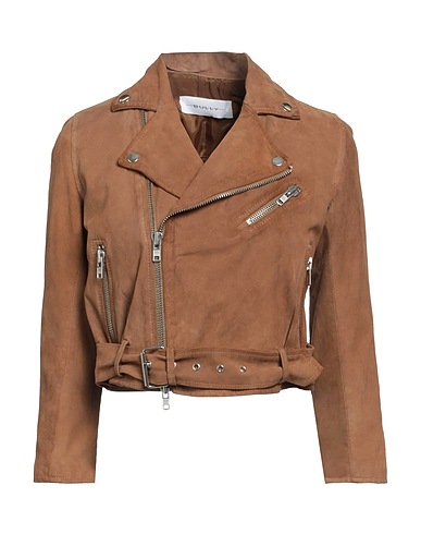 BULLY Biker jacket Camel 100% Leather