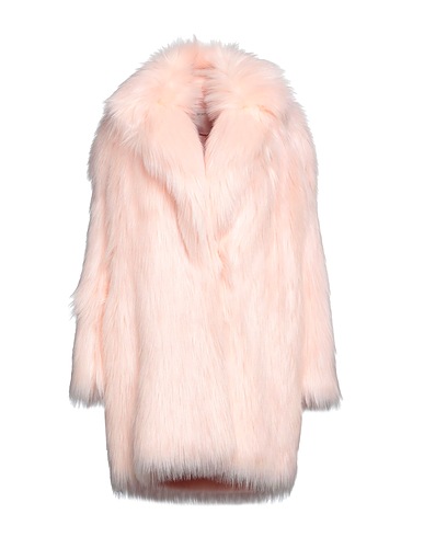 SPORTMAX Teddy Coat Salmon pink 82% Modacrylic, 11% Acrylic, 7% Polyester
