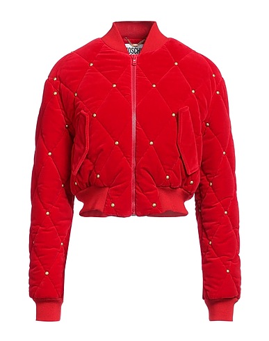 MOSCHINO Bomber COUTURE Red 98% Cotton, 2% Elastane, Virgin Wool, Polyamide