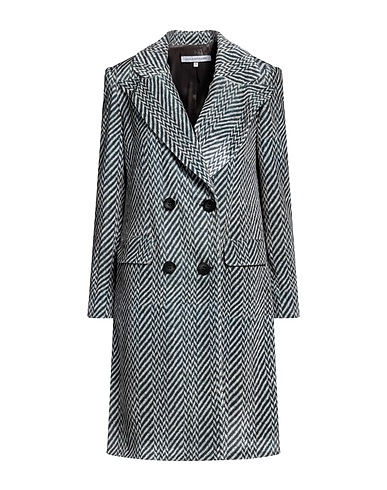 LA FILLE des FLEURS Coat Slate blue 63% Cotton, 33% Polyester, 4% Elastane