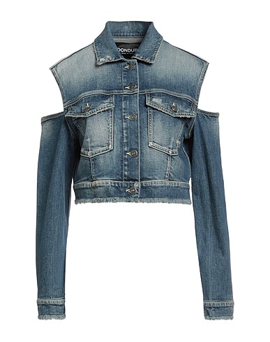 DONDUP Denim jacket Blue 98% Organic cotton, 2% Recycled elastane